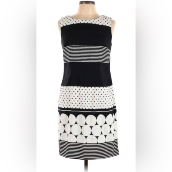AGB Dresses & Skirts - AGB Dress - Black and White with Polka Dot and Stripes - Size 6